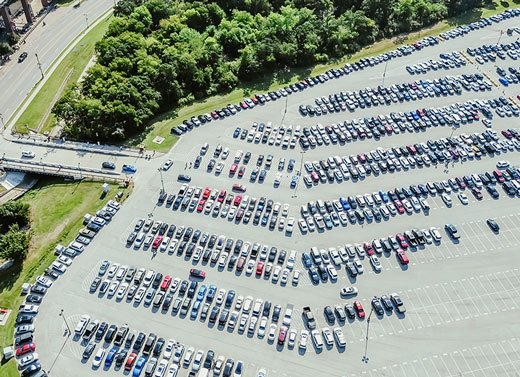 stadium parking lot