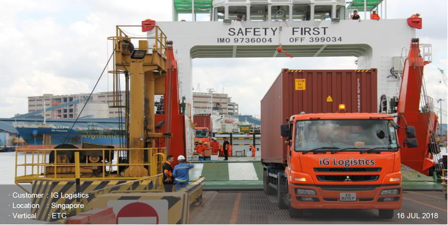 Wisenet X, recording vehicle movement with  in and out time at the new hub of IG Logistic’s