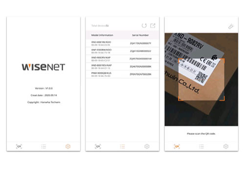 Wisenet QR Scanner App v1.0