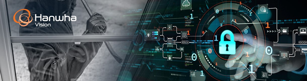 This image visually contrasts physical security and cybersecurity, illustrating the concept of comprehensive security.