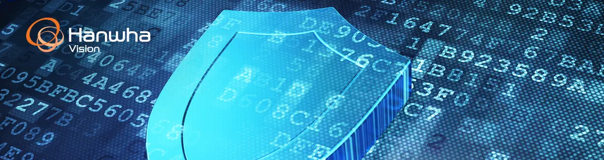 banner_1_data-center A concept image of data security, with a 3-D blue shield on a digital background.